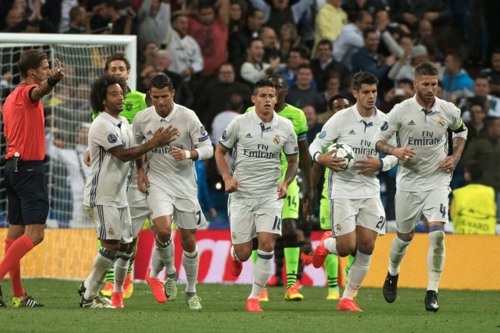 El estadio del Sporting estará repleto para recibir al Real Madrid en Champions. AFP