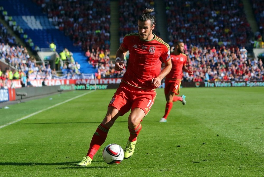 Gareth Bale, pictured on September 6, 2015, was voted Welsh player of the year for a record fifth time