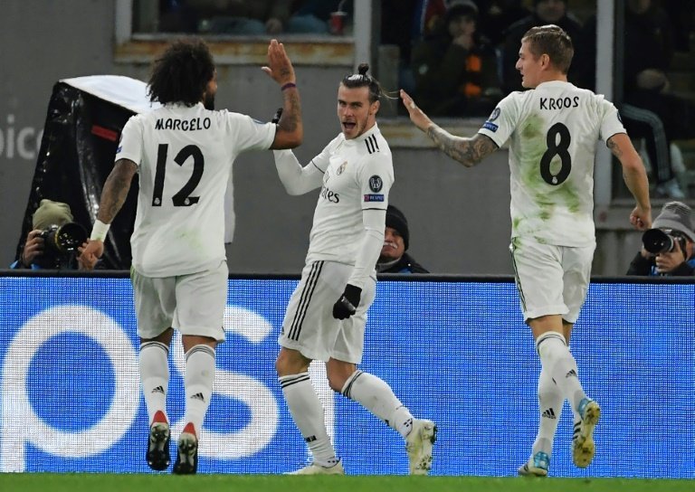 Bale scored one of Madrid's goals against Roma. AFP