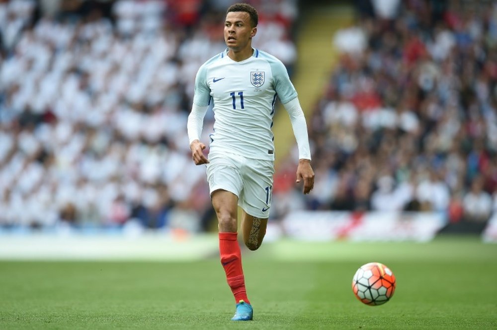 Englands midfielder Dele Alli controls the ball during a friendly match against Turkey.AFP