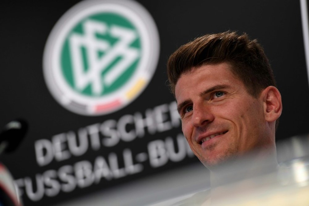 Mario Gomez, netted twice in Germany's run to the semi-finals of Euro 2016. AFP