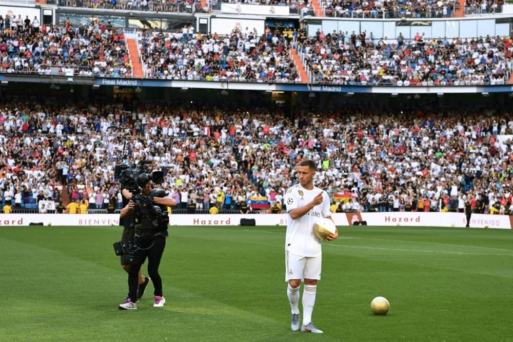 Eden Hazard podría debutar en Liga en la jornada 3, ante el Villarreal. AFP