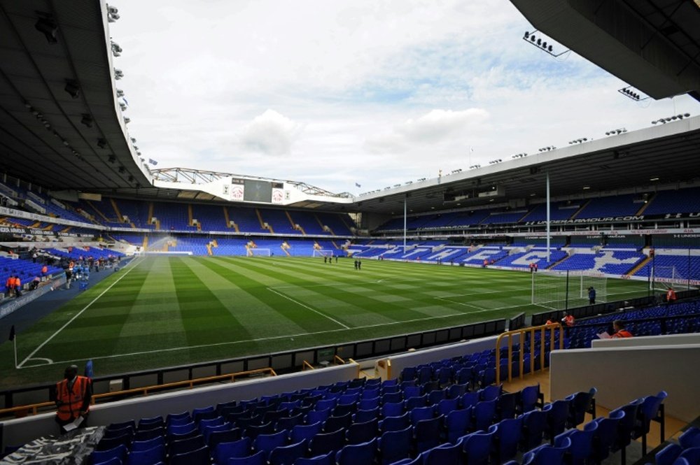 The construction site on White Hart Lane has been unaffected by the fire. AFP