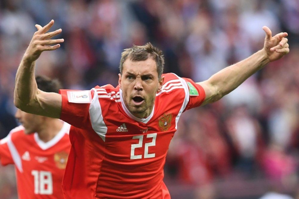Dzyuba has impressed at the World Cup. AFP