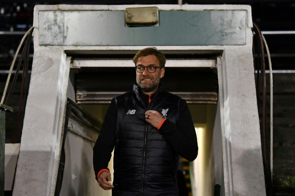 Liverpools Jurgen Klopp arrives for their English FA Cup third round replay match against Plymouth Argyle on January 18, 2017
