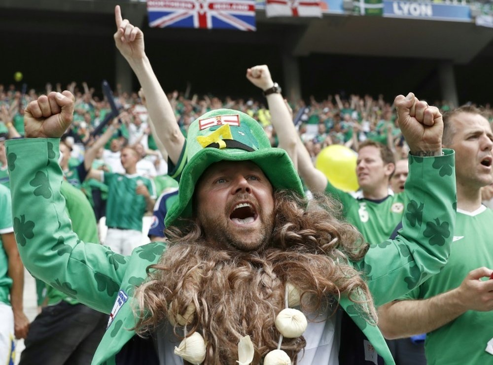 The Northern Ireland fans were always in a good mood.AFP