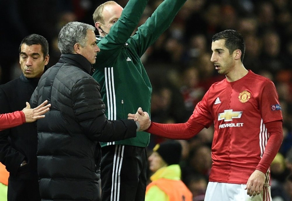 United leave out Mkhitaryan. AFP