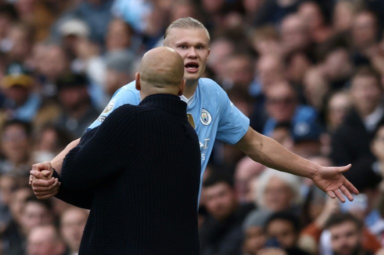 Haaland, suplente en el Bernabéu. AFP