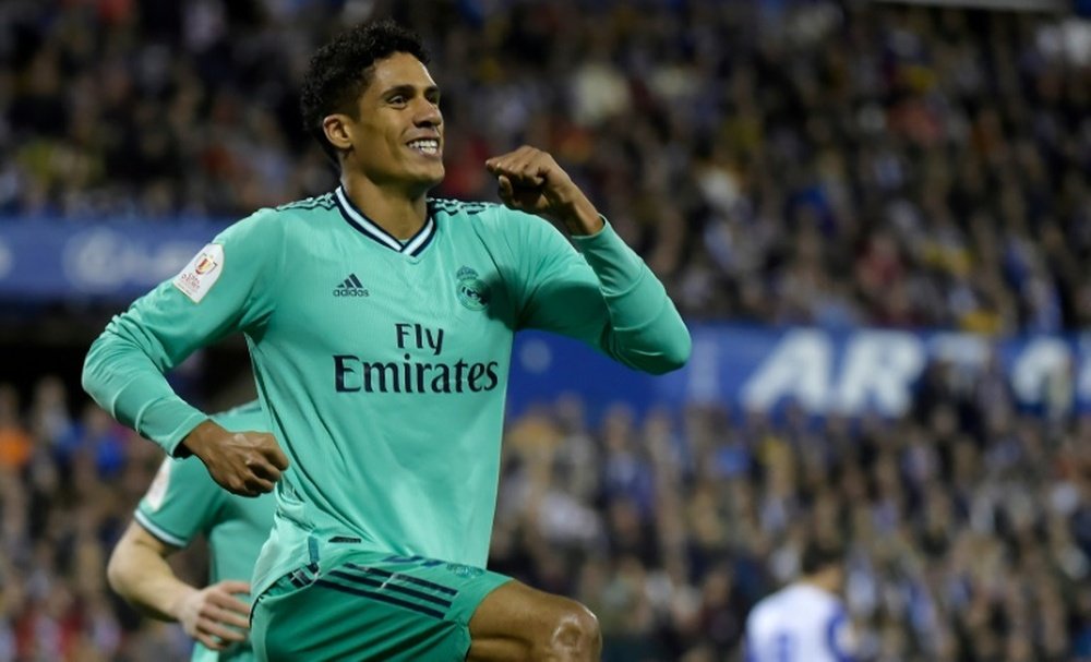 Varane helped Real Madrid cruise to victory over Zaragoza in the Copa del Rey. AFP