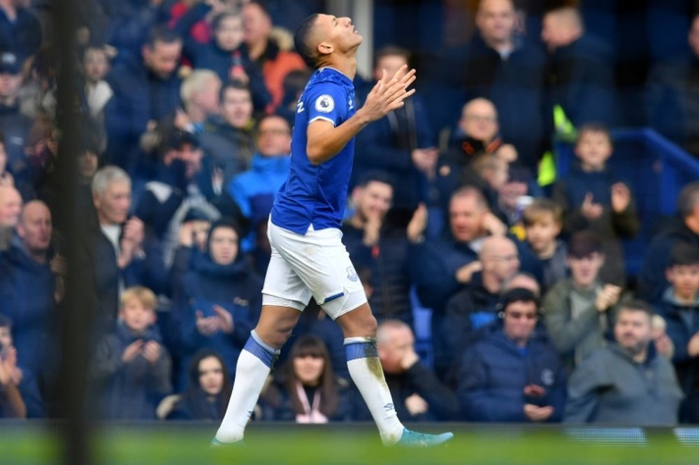 Richarlison garante vitória magra do Everton. AFP