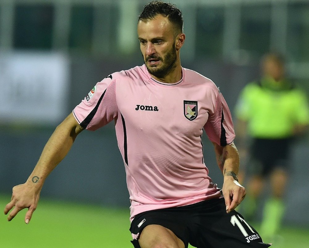 Alberto Gilardino, in action on November 29, 2015, scored as Palermo beat Verona 3-2