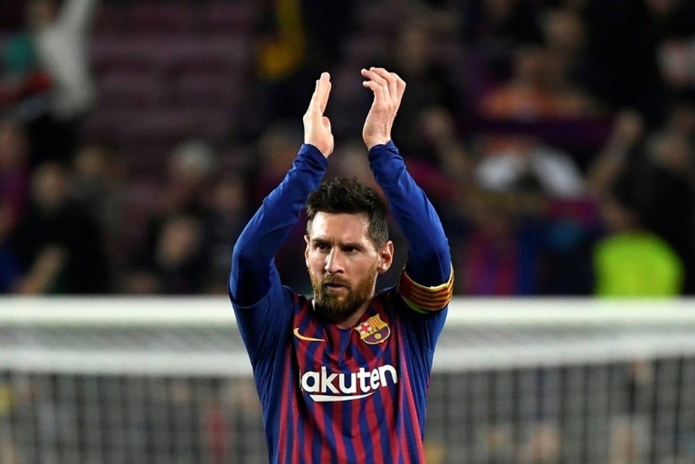 Messi aspira a nueve trofeos colectivos e individuales esta temporada. AFP