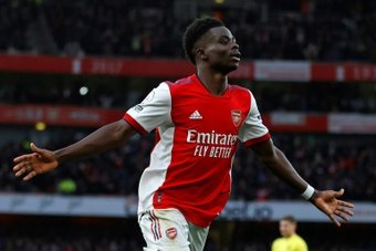 Bukayo Saka scored Arsenal's winner against Brentford. AFP