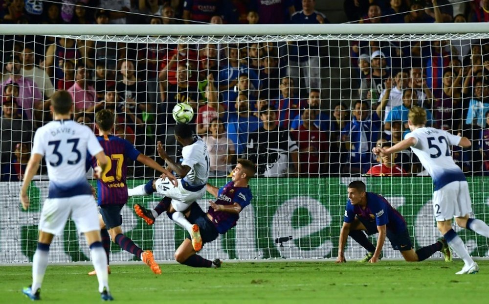 El Barcelona se impuso al Tottenham en la tanda de penaltis. AFP