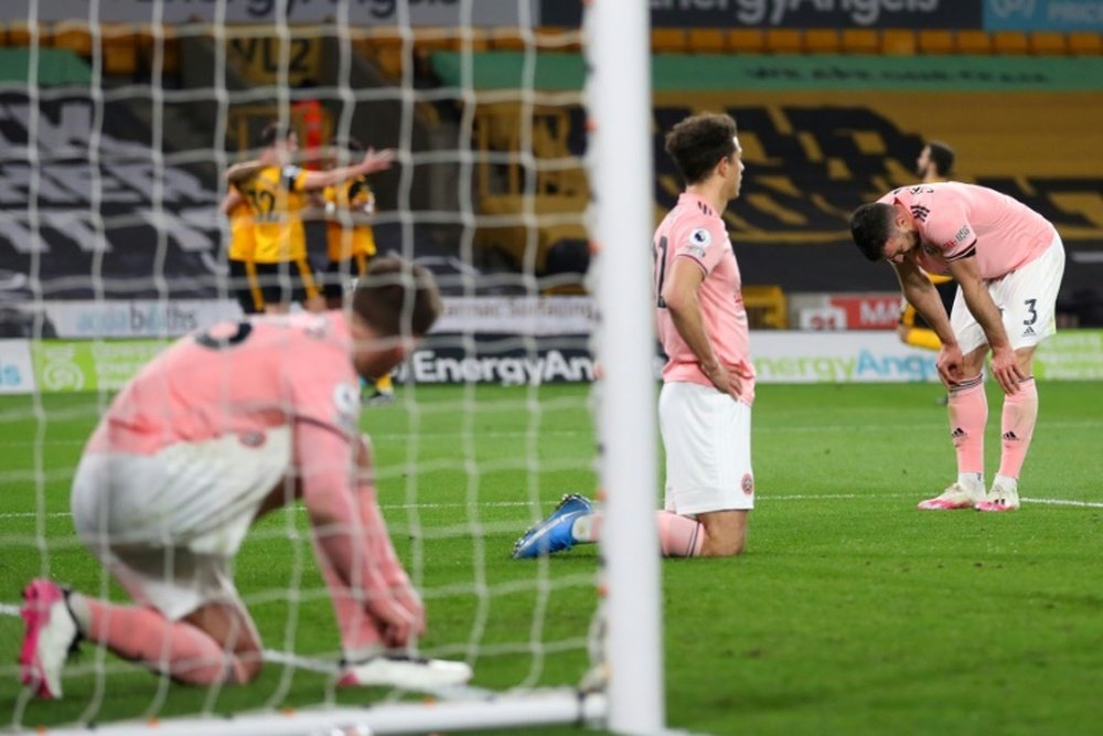 Sheffield United relegated after two seasons in the Premier League. AFP