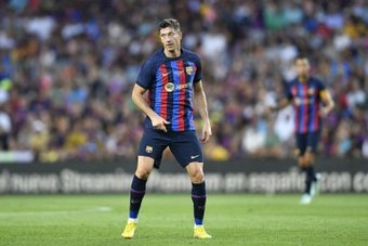 Lewandowski, sorprendido por la exigencia física del Barça. AFP