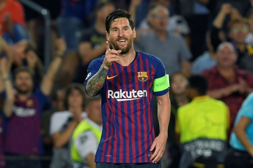 Messi now has a record eight Champions League hat-tricks. AFP