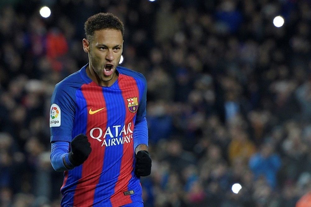 Neymar relató el sexto gol. AFP