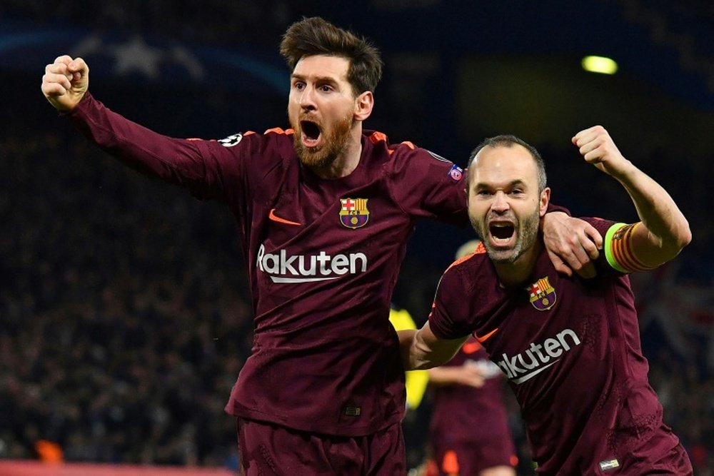 Messi finally got on the scoresheet against Chelsea. AFP