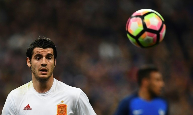 Morata volvió a marcar con España. AFP