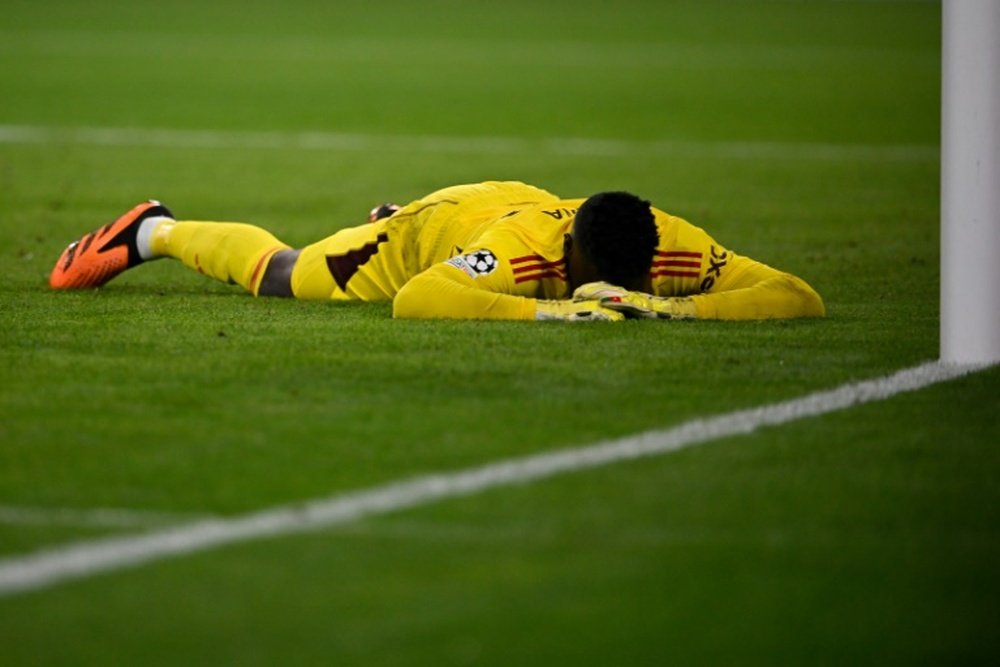André Onana prend la défaite de Manchester United pour lui. AFP