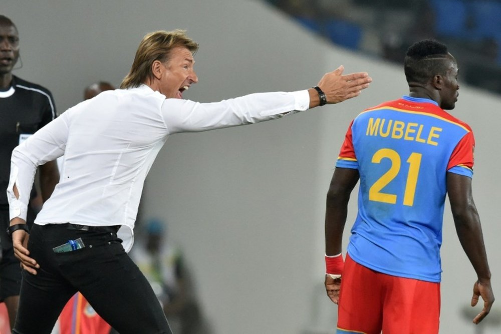 Moroccos French coach Herve Renard, seen in action during their 2017 Africa Cup of Nations Group C match between against DR Congo, in Oyem, on January 16