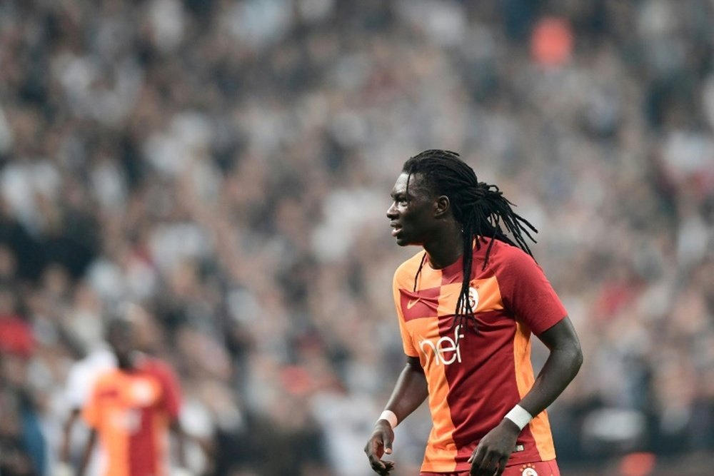 Gomis collapsed during Galatasaray's Super Lig defeat. AFP