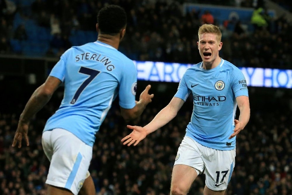 De Bruyne pode ser dúvida contra o Real Madrid. AFP