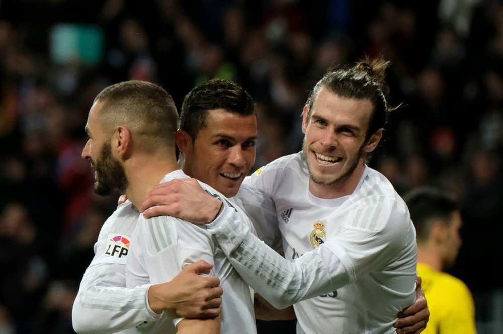 Bale, Benzema et CR7 ne joueront pas ensemble lors du prochain 'Clasico' en Liga. EFE