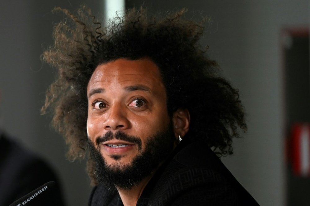 Marcelo na cerimonia do Real Madrid.AFP