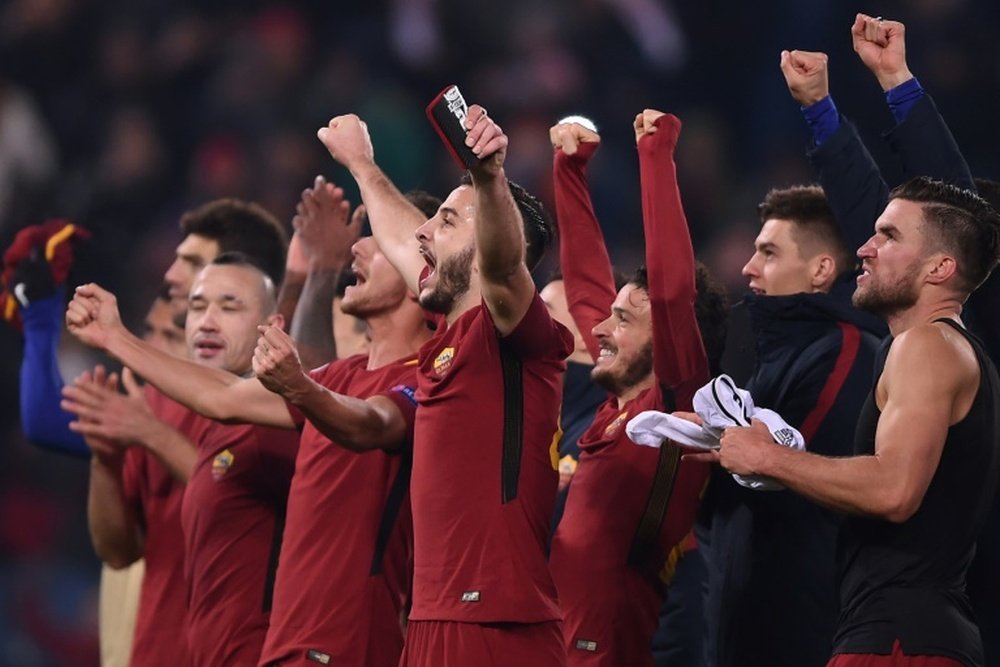 La Roma reste sur une qualification en 8èmes de finale de Ligue des champions. AFP
