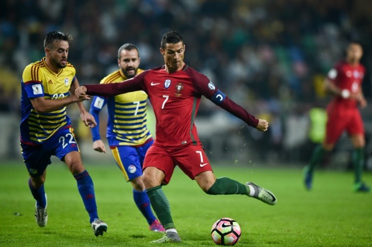 Le Portugal de Cristiano Ronaldo se déplace à l'Andorre ce samedi. AFP