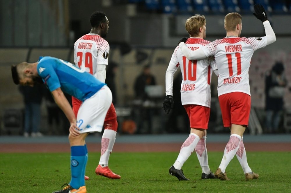 Leipzig came from behind to defeat Napoli. AFP
