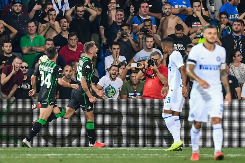 Berardi renueva con el Sassuolo. AFP