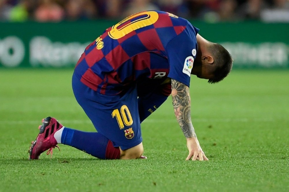 'TV3': Messi no jugará en Getafe y es duda para la Champions. AFP