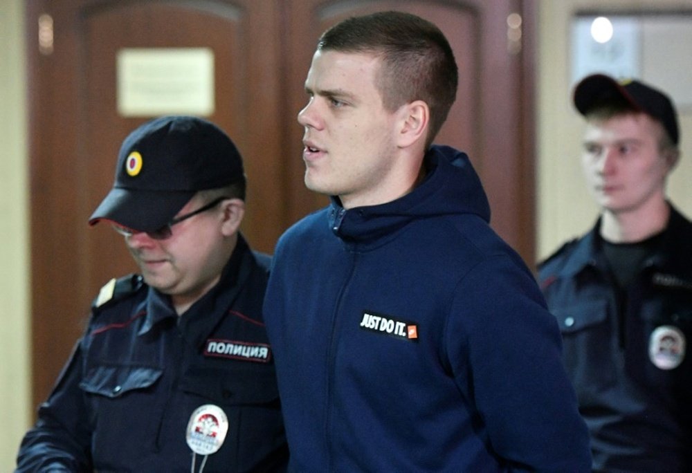 La justicia rusa condenó a Kokorin y Mamáev a año y medio de cárcel. AFP