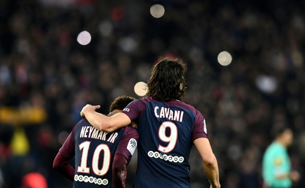 Cavani est enfin devenu le meilleur buteur de l'histoire du club parisien. AFP