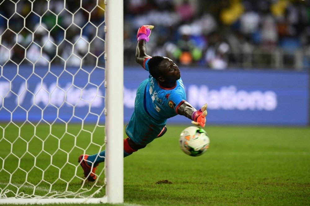 Burkina Fasos goalkeeper Herve Kouakou