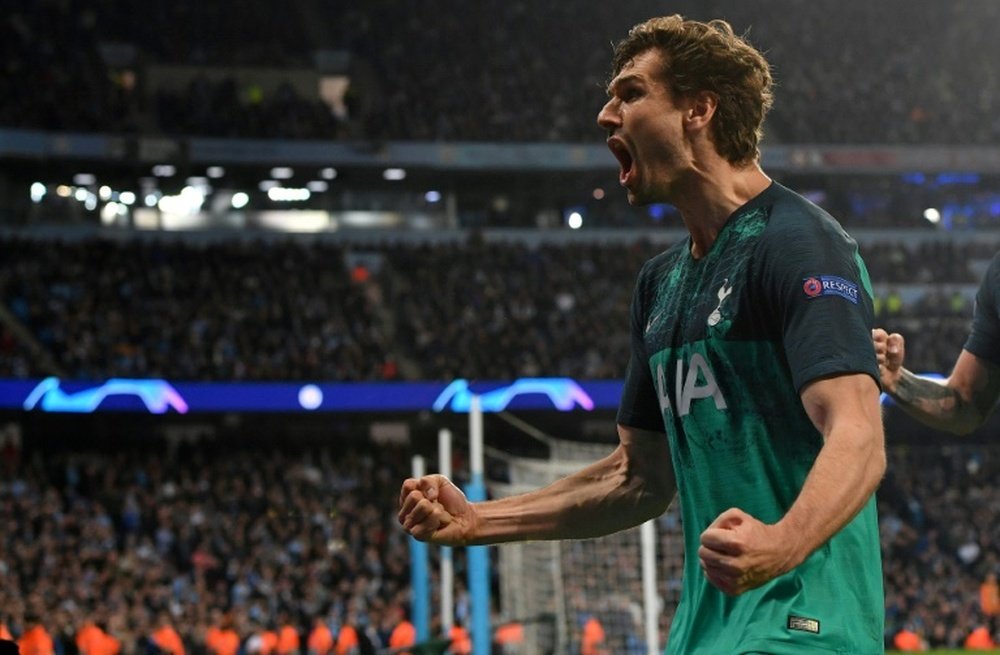 Llorente scored the decisive goal to send Spurs through. AFP