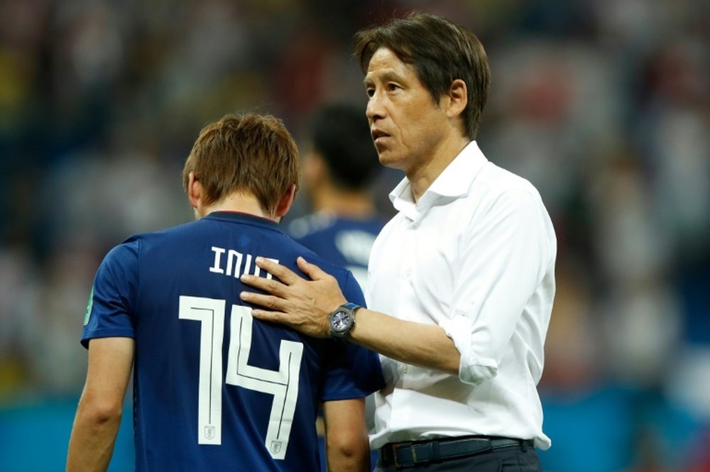 Nishino and Japan were left distraught at full-time. AFP