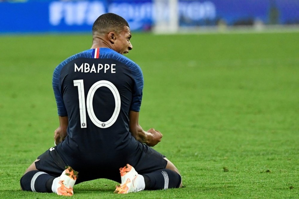 Mbappe won the award in 2018. AFP