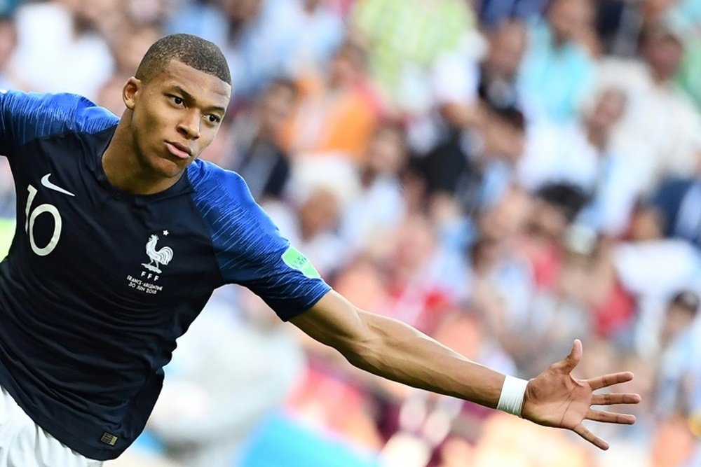 Mbappe scored twice as France beat Argentina. AFP