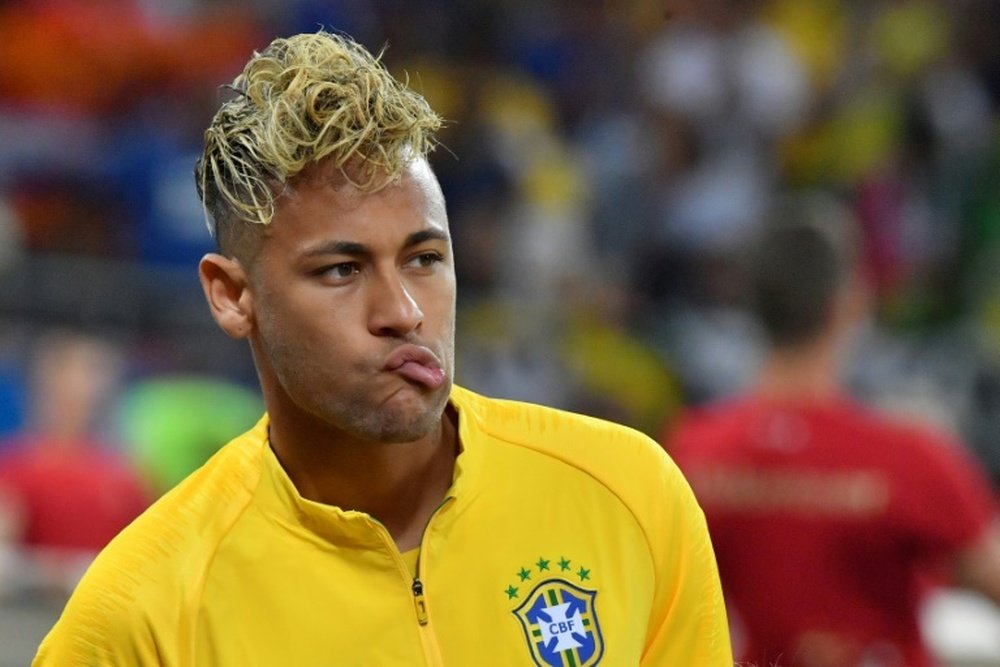 Neymar's hair caught people's attention in Brazil's opening game. AFP