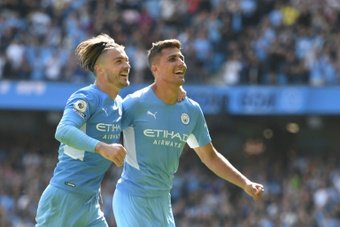 Rodri in the running to win PL goal of the season. AFP