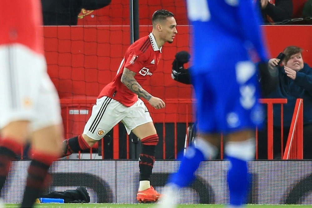 Antony's stunner gave Man Utd the lead in the first-half. AFP