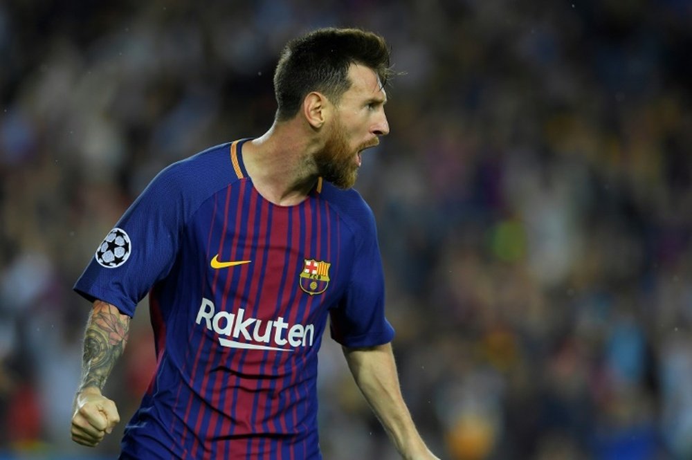 Messi le endosó cuatro tantos al Eibar. AFP
