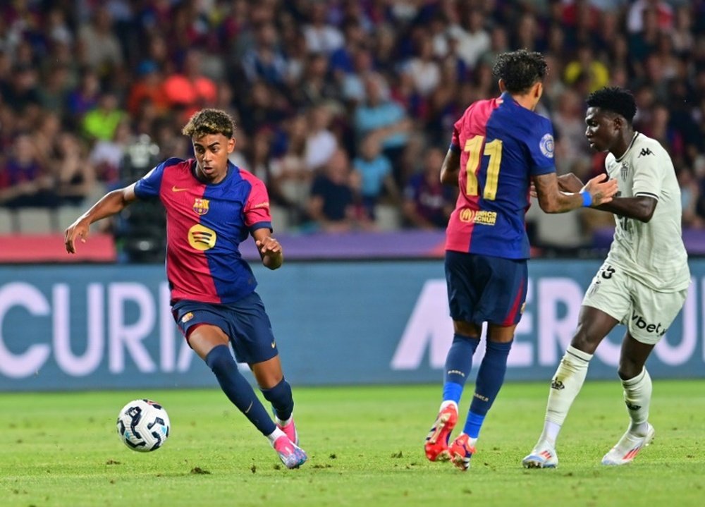Yamal has been one of the key players in a good month for Barcelona. AFP