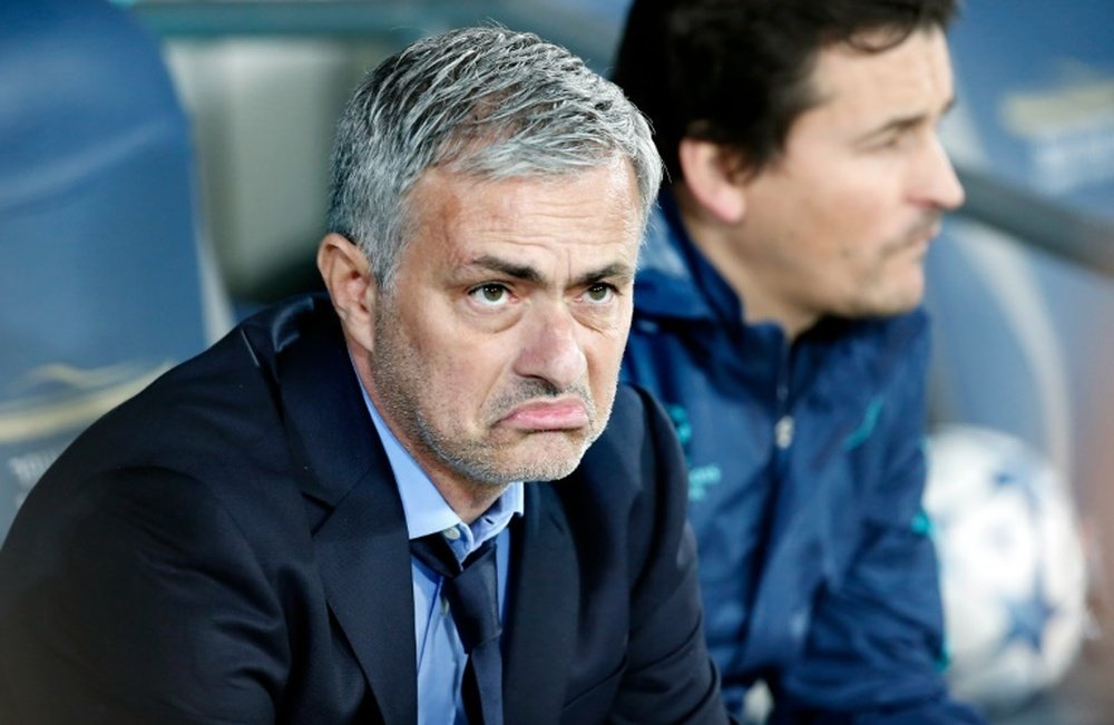 Concerns about the pitch and some conflict during the match kept Chelsea head coach Jose Mourinho on edge during a November 24, 2015 game against Maccabi Tel Aviv in Haifa