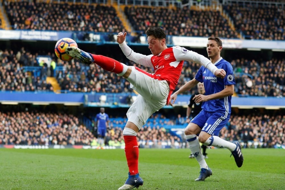 Arsenal's Mesut Ozil during Saturday's loss to Chelsea. AFP