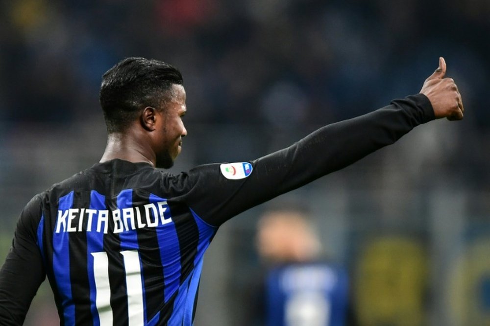Keita Baldé está cedido por el Mónaco al Inter. AFP